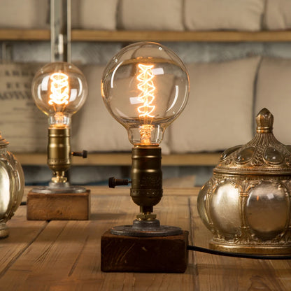 RetroGlow: Vintage Industrial LED Desk Lamp with Dimmer Switch