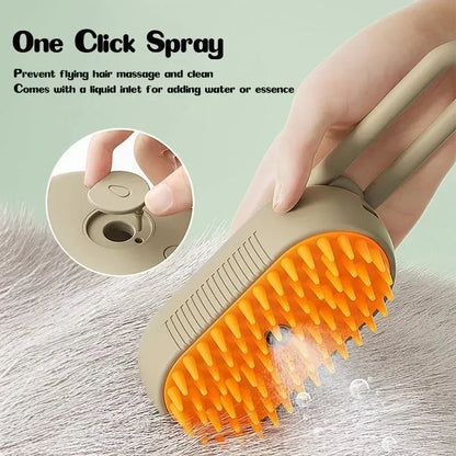 Steamy Dog Brush Electric Spray Cat Hair Brush 3 in1