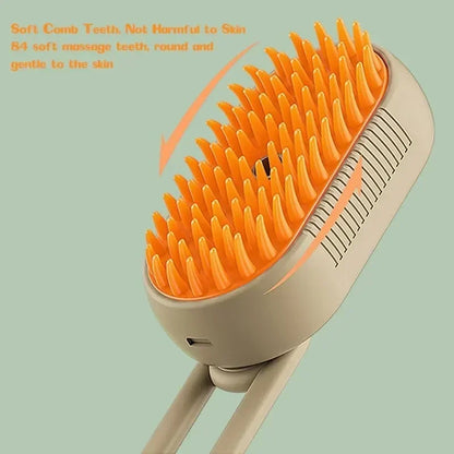 Steamy Dog Brush Electric Spray Cat Hair Brush 3 in1