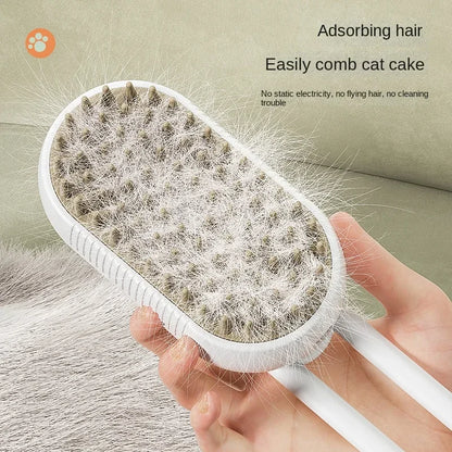 Steamy Dog Brush Electric Spray Cat Hair Brush 3 in1