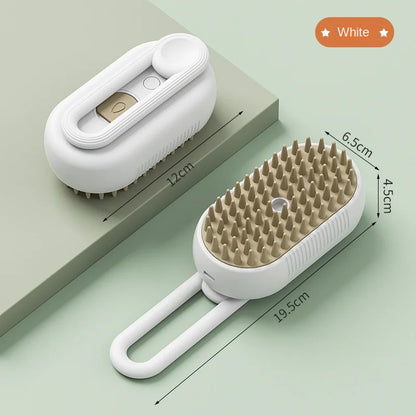 Steamy Dog Brush Electric Spray Cat Hair Brush 3 in1