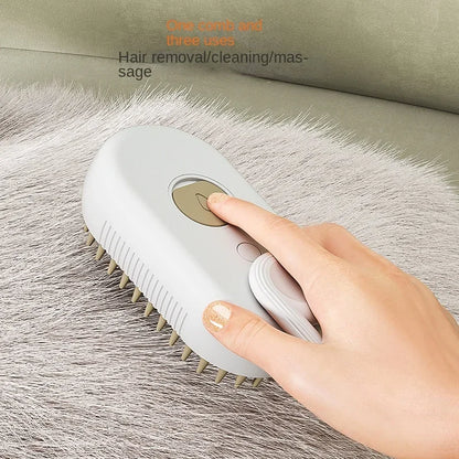 Steamy Dog Brush Electric Spray Cat Hair Brush 3 in1